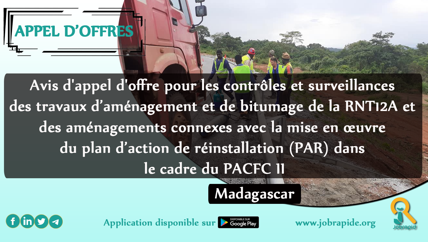 Avis D Appel D Offre Pour Les Contr Les Et Surveillances Des Travaux D