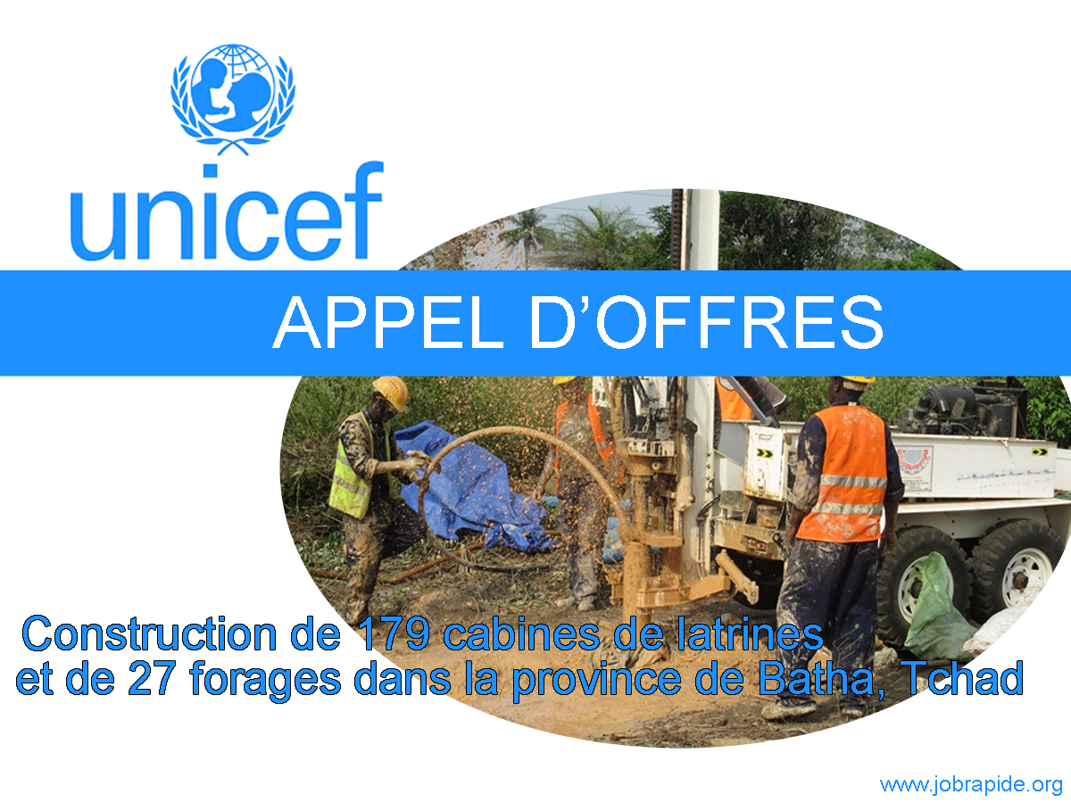 L Unicef Tchad Lance Deux Avis Dappel Doffres Public Pour Le