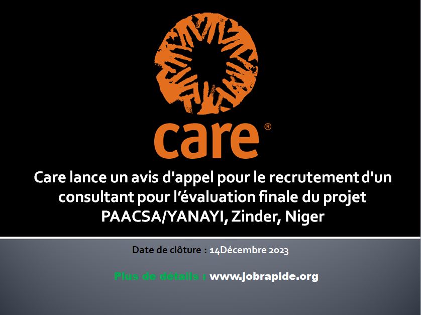 Care Lance Un Avis D Appel Pour Le Recrutement D Un Consultant Pour L