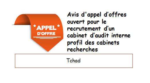 Avis D Appel Doffres Ouvert Pour Le Recrutement Dun Cabinet Daudit Interne Profil Des