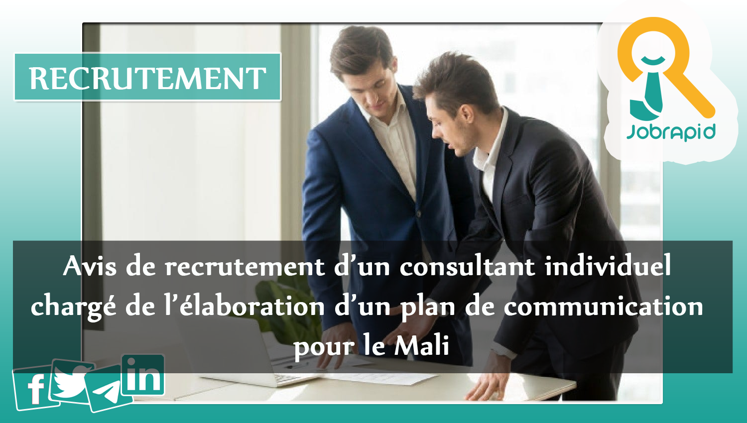 Avis De Recrutement Dun Consultant Individuel Charg De L Laboration Dun Plan De