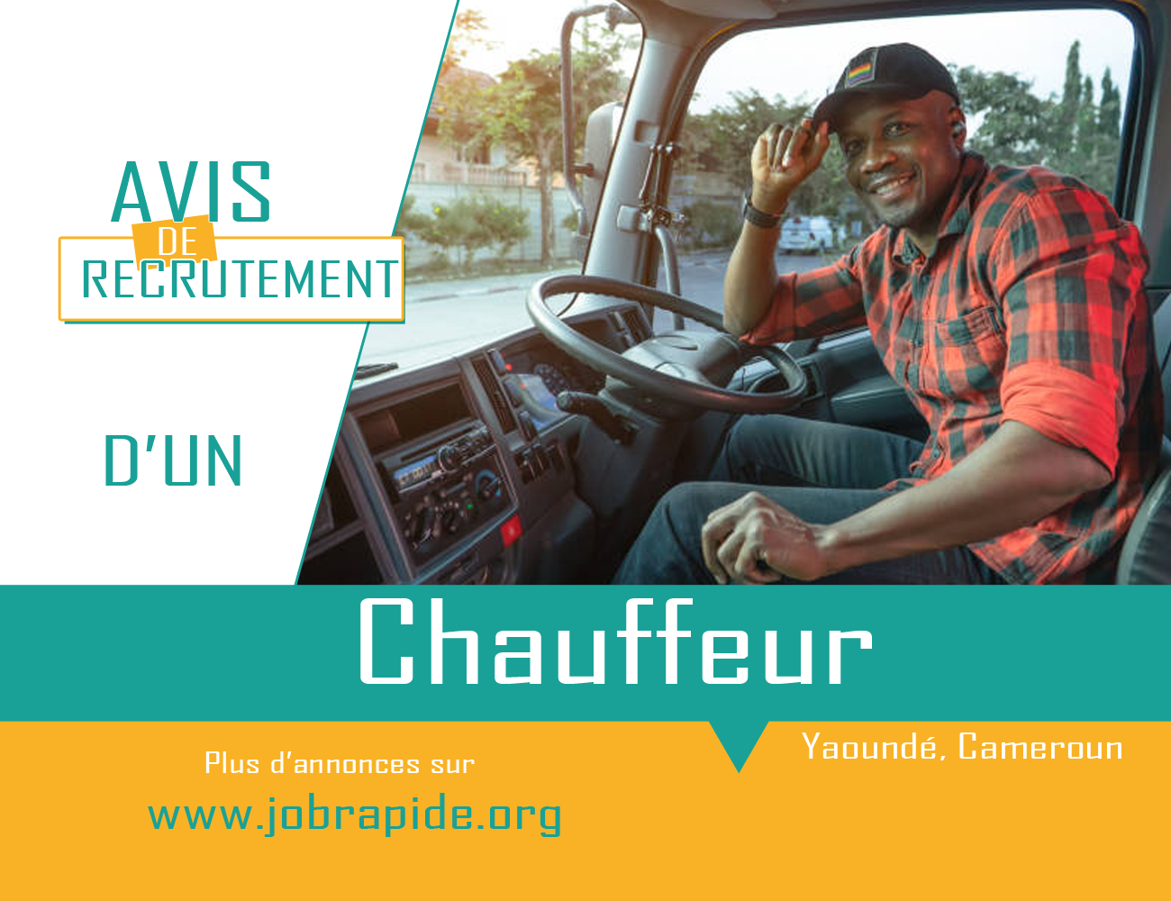 Avis de recrutement d'un chauffeur, Yaoundé, Cameroun - JobRapide