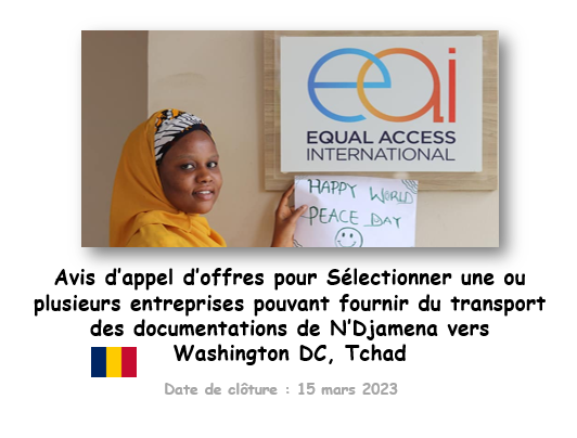 Equal Access International (EAI) Lance Un Avis D’appel D’offres Pour ...