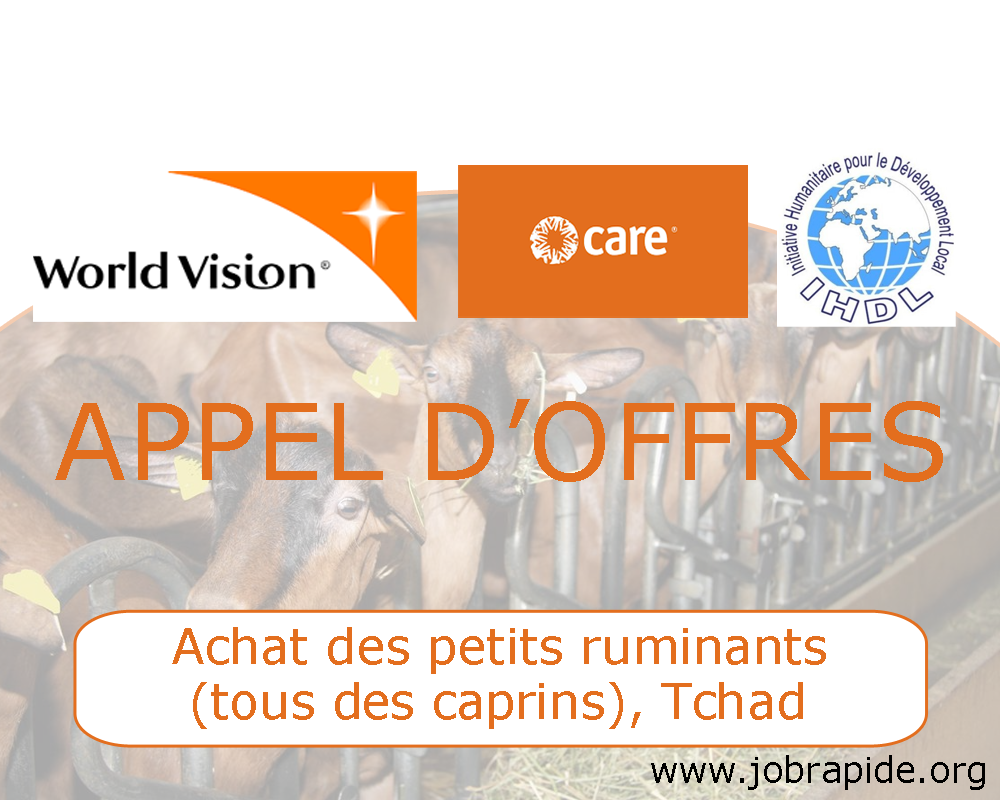 Avis D Appel D Offres Pour L Achat Des Petits Ruminants Tous Des