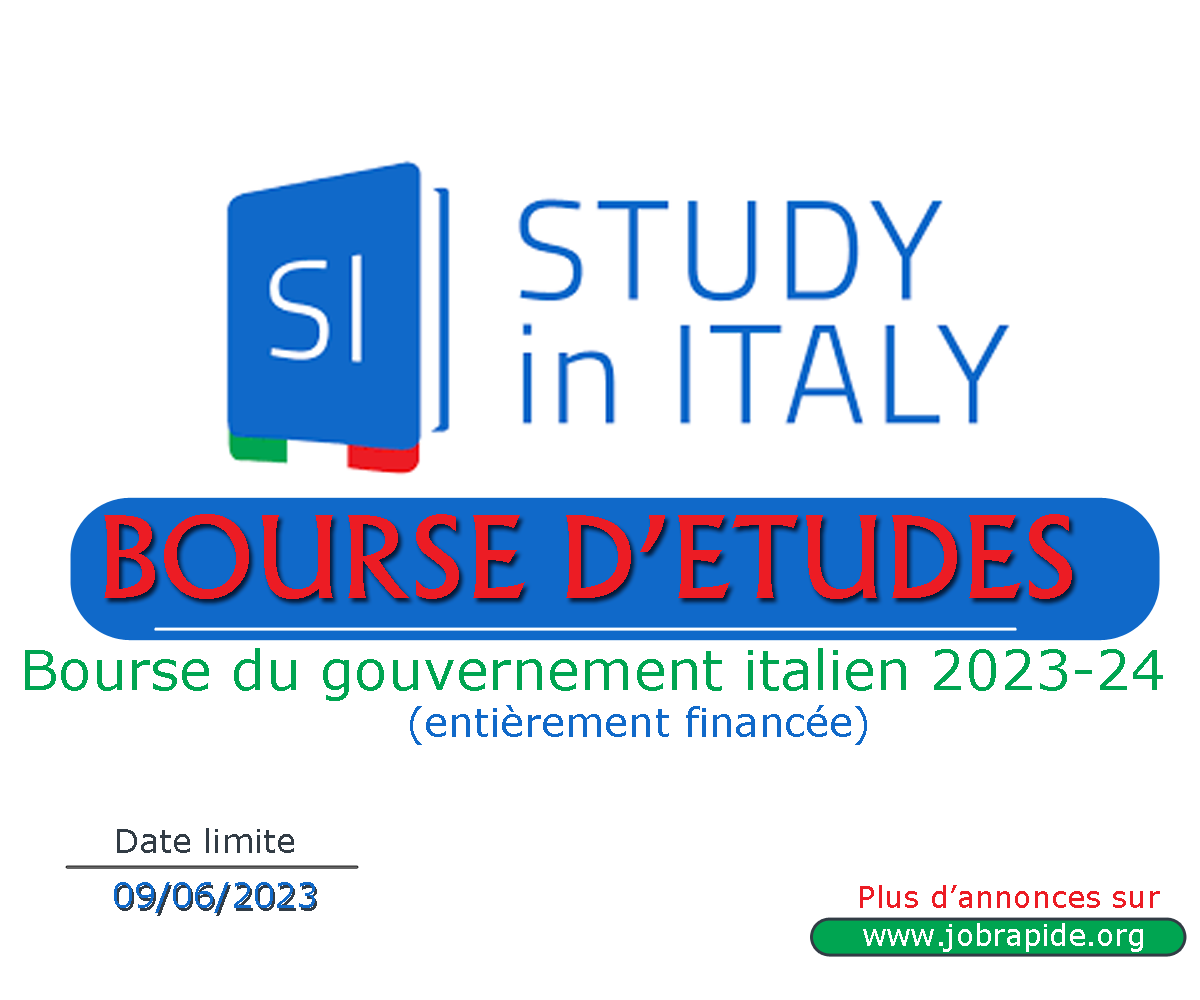 Avis de Bourse du gouvernement italien 2023 24 entièrement financée pour les étudiants