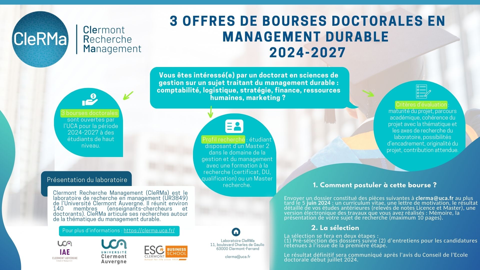 Avis D'appel à Candidatures Pour Trois (3) Bourses Doctorales En ...