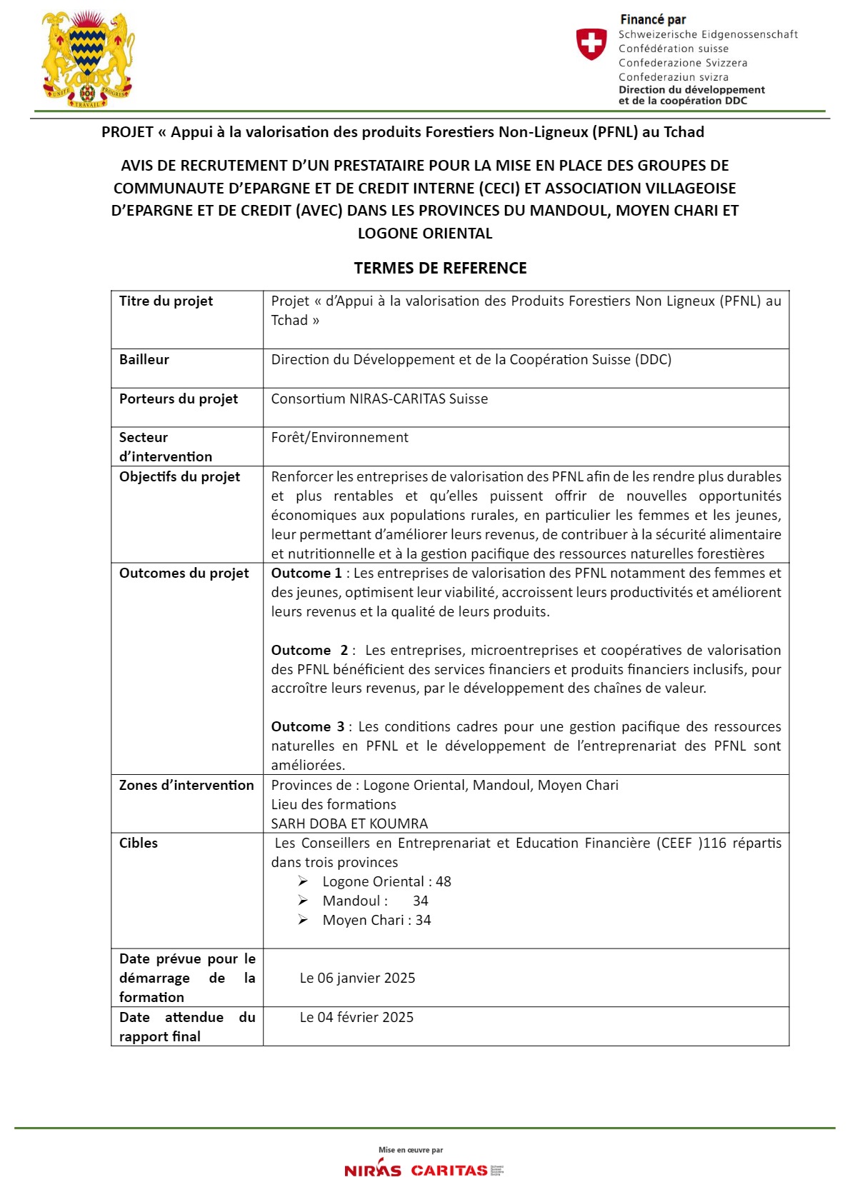 Avis D Appel D Offres Pour Le Recrutement D Un Prestataire Pour La Mise En Place Des Groupes De